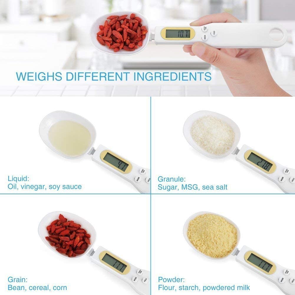 Kitchen Spoon Scale LCD Display Digital Measuring Electronic Weight Gram  Scale-a