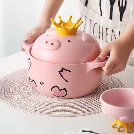 TheEZKitchen™ Ceramic Pig Cooking Pot